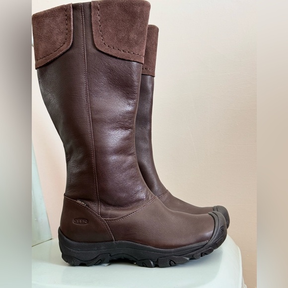 KEEN LAKEN HIGH BOOTS, W8 in Brown Leather - Picture 5 of 8